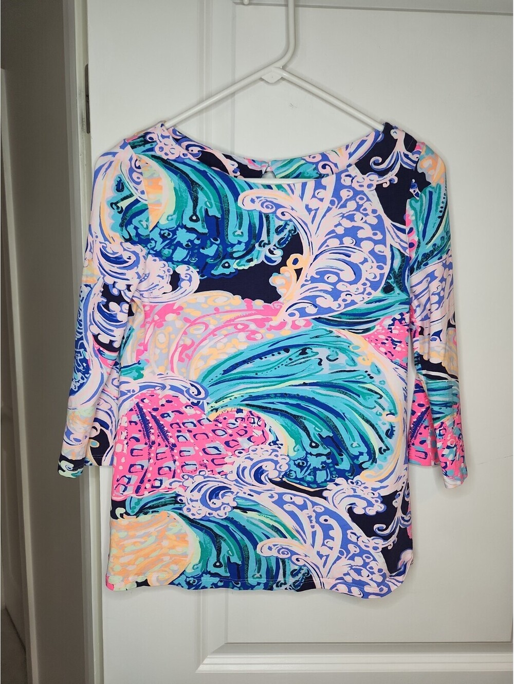 Lilly Pulitzer Top Womens XS Waverly All That She Wants Preppy Beach Paisley